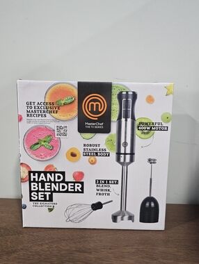 MasterChef Signature Collection Hand Blender Set 400W Whisk Frother
